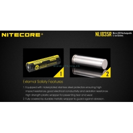 NITECORE NL1835R : Protection contre les impacts et l'oxydation