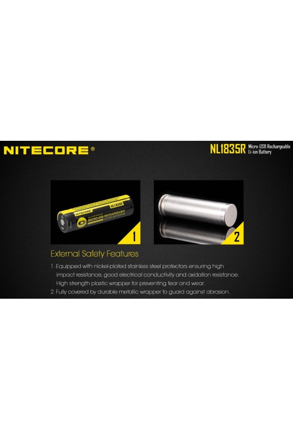 NITECORE NL1835R : Protection contre les impacts et l'oxydation