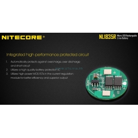NITECORE NL1835R : Protection via un circuit imprimé