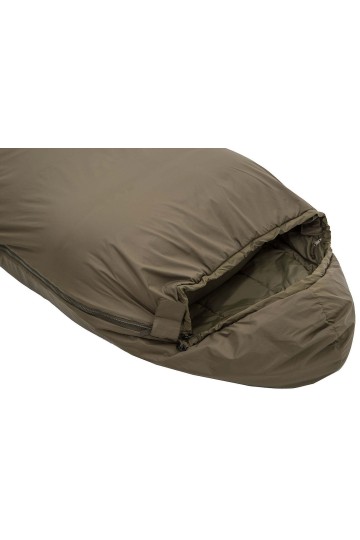 TROPEN- Taille M  : Sac de couchage 2 saisons ultra résistant - Zoom sur partie haute - Marque CARINTHIA