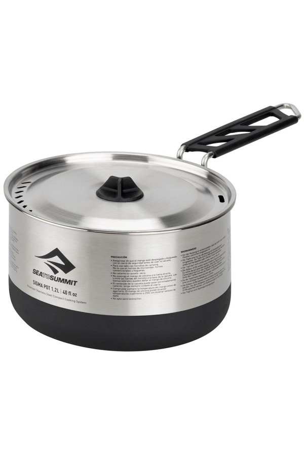 SIGMA POT - 1,2 litre : Popote - Inox - Vue autre côté - Marque Sea to Summit