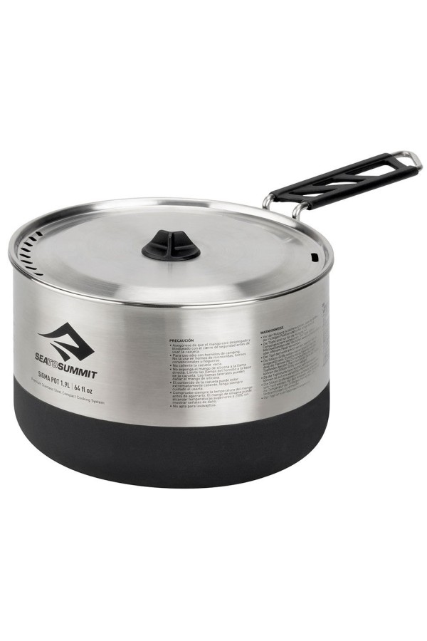 SIGMA POT - 1,9 litre : Popote - Inox - Vue autre côté - Marque Sea to Summit