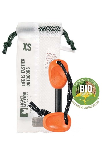 FIRESTEEL 2.0 BIO ARMY : Allume-feu LIGHT MY FIRE - Avec sac - Couleur orange - Marque LIGHT MY FIRE