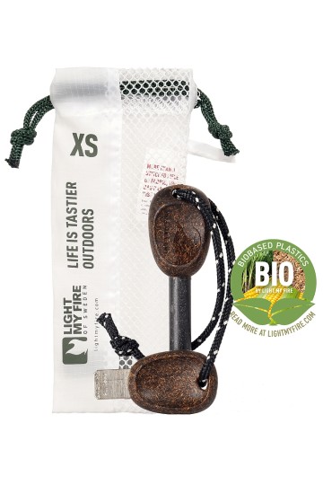 FIRESTEEL 2.0 BIO ARMY : Allume-feu LIGHT MY FIRE - Avec sac - Couleur noix de coco - Marque LIGHT MY FIRE