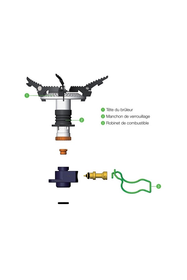 OPTIMUS CRUX : Réchaud de référence ultra compact - Représentation schématique - Marque OPTIMUS