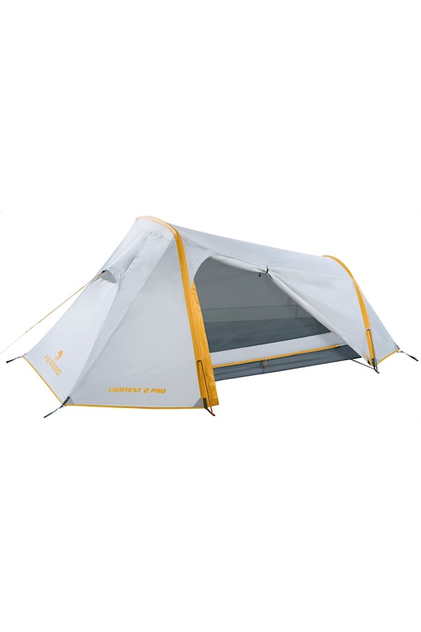FERRINO LIGHTENT 2 PRO - Couleur grise : Vue ouverte avec moustiquaire- Ferrino