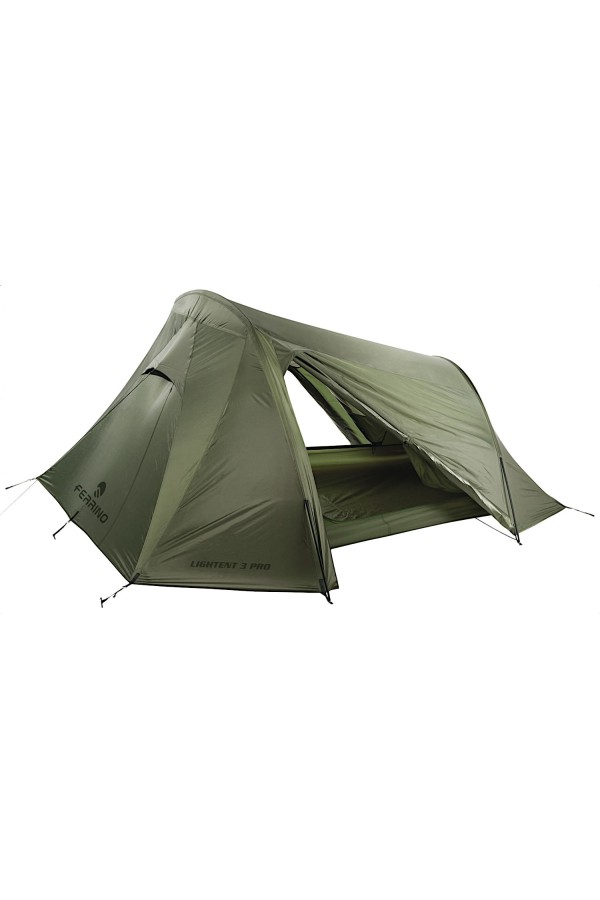 FERRINO LIGHTENT 3 PRO - Couleur verte : Vue ouverte des 2 côtés - Ferrino