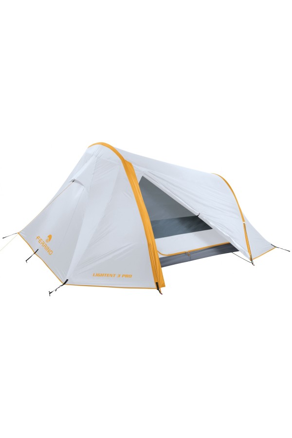 FERRINO LIGHTENT 3 PRO - Couleur grise : Vue ouverte avec moustiquaire - Ferrino