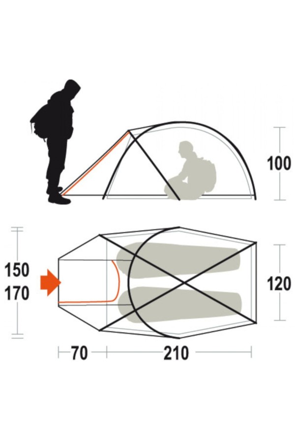 FERRINO PILIER 2 : Dimensions -  Ferrino