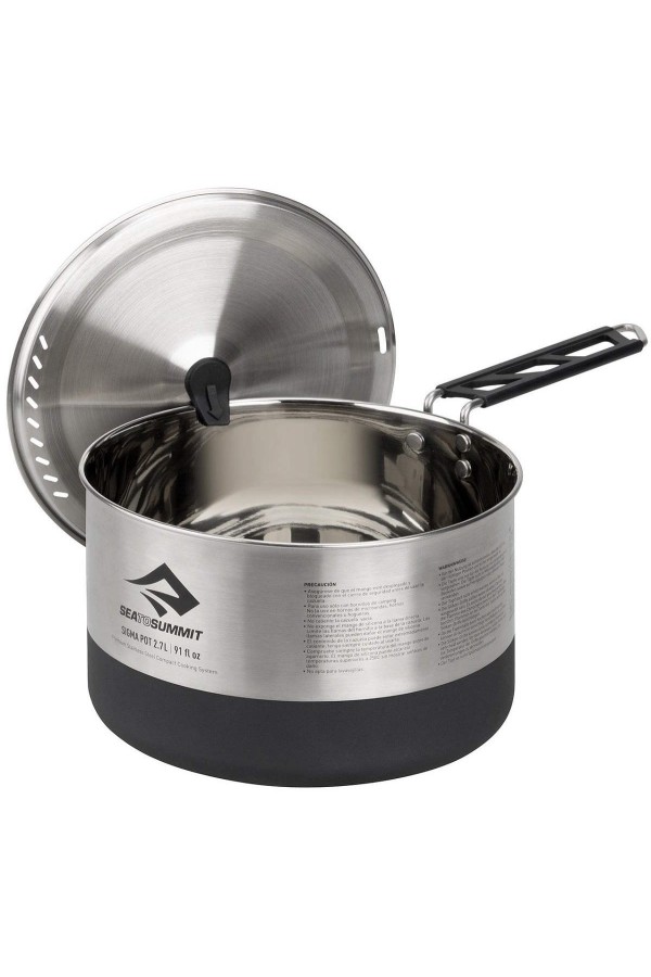 SIGMA POT - 2,7 litres : Popote - Inox - Maintien du couvercle - Marque Sea to Summit