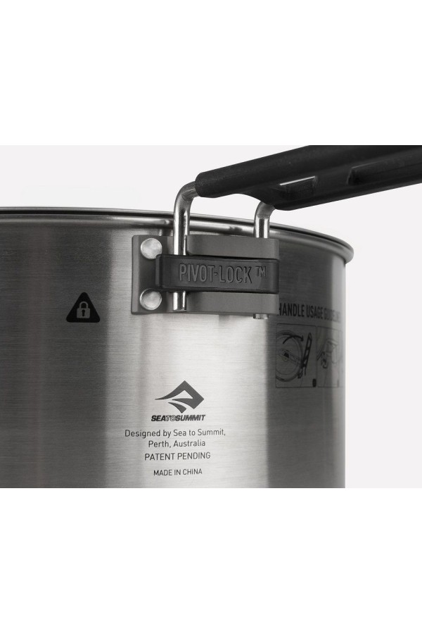 SIGMA POT - 2,7 litres : Popote - Inox - Verrouillage de la poignée - Marque Sea to Summit