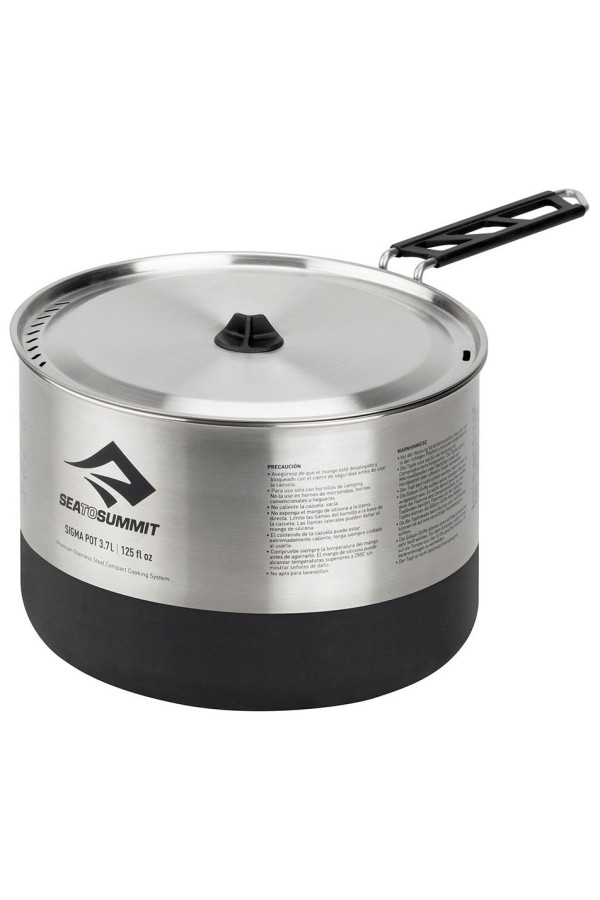 SIGMA POT - 3,7  litres : Popote - Inox - Vue autre côté - Marque Sea to Summit