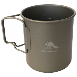 TASSE EN TITANE  450 ml : Avec anses - 62 grammes - Toaks.