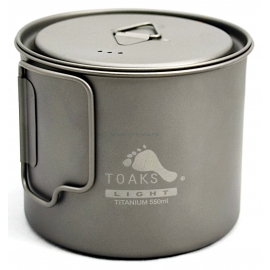 POPOTE EN TITANE  550 ml : 72 grammes - Réf. POT-550-L - Toaks