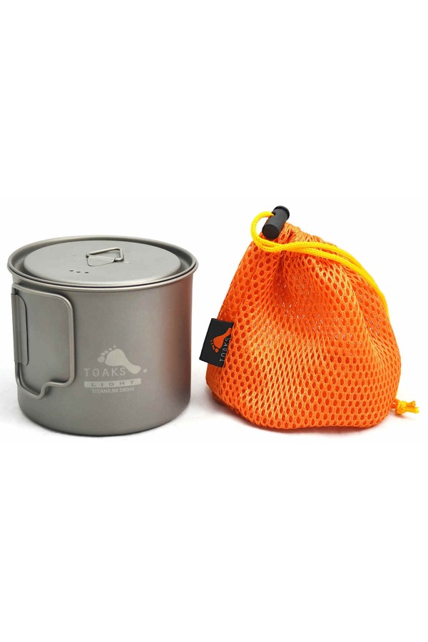POPOTE EN TITANE  550 ml : Vue avec la housse - Toaks