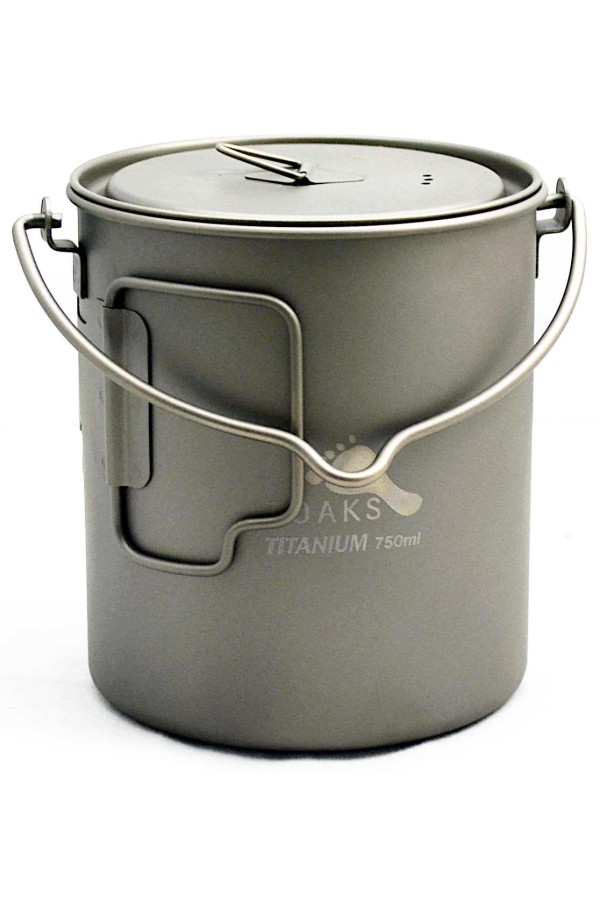 POPOTE EN TITANE  750 ml : 110 grammes - Avec anse de suspension - Réf. POT-750-BH -Toak