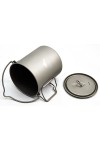 POPOTE EN TITANE  750 ml : 110 grammes - Vue ouverte -Toaks