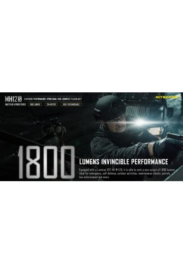NITECORE MH12S : Lampe torche tactique - 1800 lumens - Nitecore