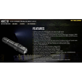 NITECORE MH12S : Lampe torche tactique - Caractéristiques - Nitecore