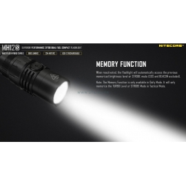 NITECORE MH12S : Lampe torche tactique - Mémoire de fonction - Nitecore
