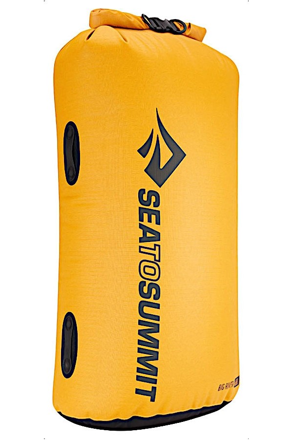 SAC ETANCHE BIG RIVER : Couleur jaune - 65 litres - Vue de côté - Sea to Summit