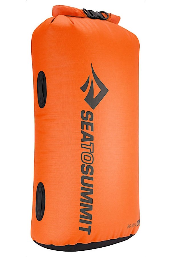 SAC ETANCHE BIG RIVER : Couleur orange - 65 litres - Vue de côté - Sea to Summit