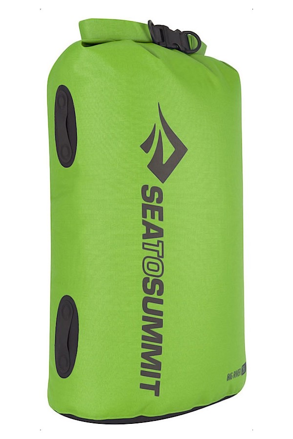 SAC ÉTANCHE BIG RIVER - Couleur vert pomme - 35 litres : Vue de côté - 420 Deniers - Sea to Summit