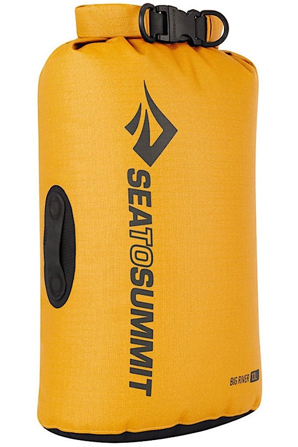 SAC ÉTANCHE BIG RIVER - Couleur bleue - 13 litres : Vue de côté - 420 Deniers - Sea to Summit