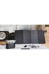 PANNEAU SOLAIRE - 160 Watts - Vue en situation avec station de charge - Marque EcoFlow.