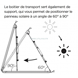 PANNEAU SOLAIRE - 110 Watts - Possibilité d'inclinaison - Marque EcoFlow. PANNEAU SOLAIRE - 110 Watts - Possibilité d'inclinaison - Marque EcoFlow.