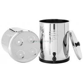 ROYAL BERKEY : Filtre à eau - Cuves en inox - Marque Berkey (RB4X2-BB).