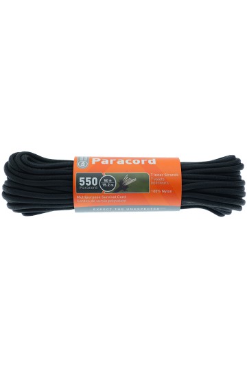 Paracord 550 - 50 ft - 15,2 mètres :  Résistance 250 kg - Marque SOL