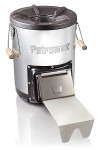 PETROMAX RF33 - Réchaud à bois portable - Vue avec plaque d'alimentation du bois - Marque Petromax