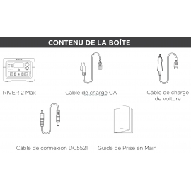 RIVER 2 MAX : Station de charge portable - 512 Wh - Contenu - Marque Ecoflow RIVER 2 MAX : Station de charge portable - 512 Wh - Contenu - Marque Ecoflow
