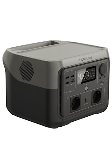 RIVER 2 MAX : Station de charge portable - 512 Wh - Vue de côté - Marque Ecoflow
