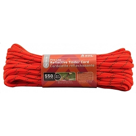 Paracord 550 réfléchissante - 50 ft - 15,2 mètres   Résistance 250 kg - Allume-feu -   SOL