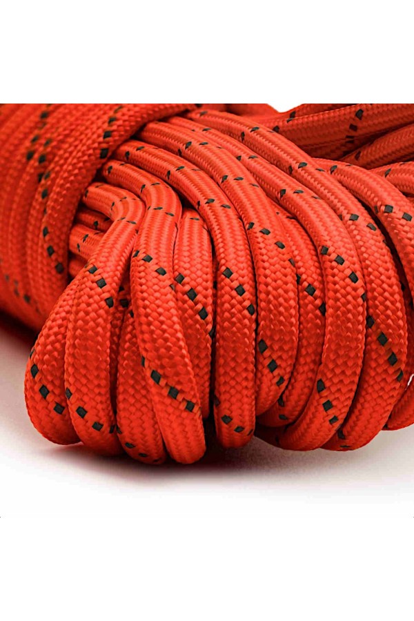 Paracord 550 réfléchissante - 50 ft - 15,2 mètres   Résistance 250 kg - Allume-feu - Vue zoomée  -   SOL