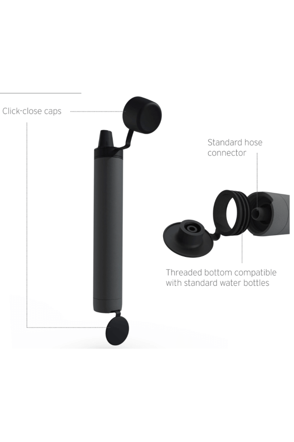 LIFESTRAW - PEAK SERIES - Filtre à eau - Fibre de verre - Zoom sur partie basse - Marque LifeStraw