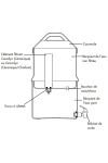 KATADYN DRIP - CERADYN Filtre à eau - 10 litres - Filtration jusqu'à 150000 litres - Vue en coupe - Katadyn