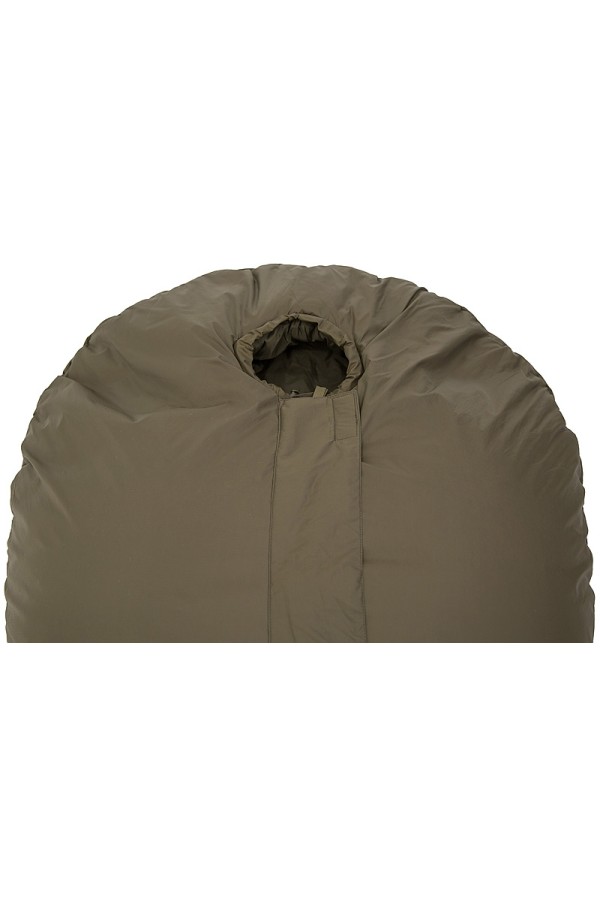 DEFENCE 6 : Sac de couchage 4 saisons ultra résistant - Zoom sur partie haute fermée - Marque CARINTHIA