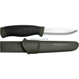 MORA COMPANION HEAVY DUTY MG C : Lame carbone - Couleur vert militaire - Avec son étui - Marque MORAKNIV