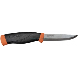 MORA COMPANION HEAVY DUTY BURNT ORANGE : Lame en acier inoxydable - Couleur orange foncé - Réf. 13259 - Marque MORAKNIV