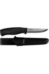 MORA COMPANION HEAVY DUTY BLACK : Lame en acier inoxydable - Noir - Avec son étui -  Marque MORAKNIV