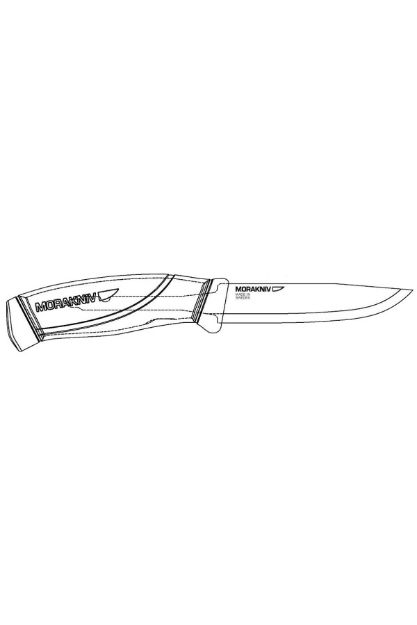 MORA COMPANION HEAVY DUTY (S)  : Couteau polyvalent - lame en acier inoxydable de 3,2 mm d'épaisseur / Morakniv