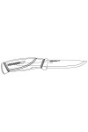 MORA COMPANION HEAVY DUTY (S)  : Couteau polyvalent - lame en acier inoxydable de 3,2 mm d'épaisseur / Morakniv
