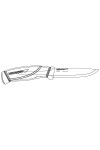 MORA COMPANION HEAVY DUTY : Lame carbone - Soie 3/4 - Marque MORAKNIV