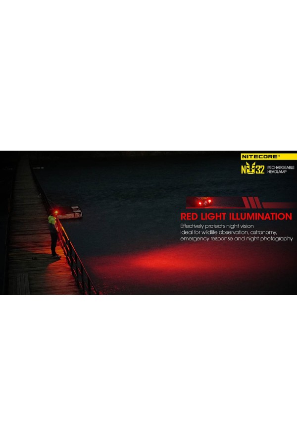 NITECORE NU32 : Lampe frontale - Leds rouges - Marque Nitecore