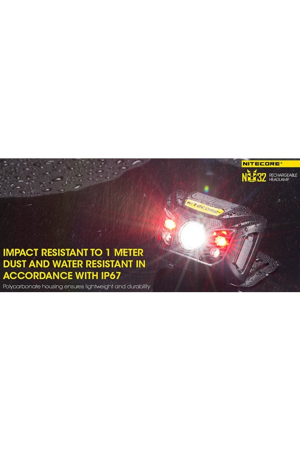 NITECORE NU32 : Lampe frontale - Étanche et résistante aux chocs - Marque Nitecore