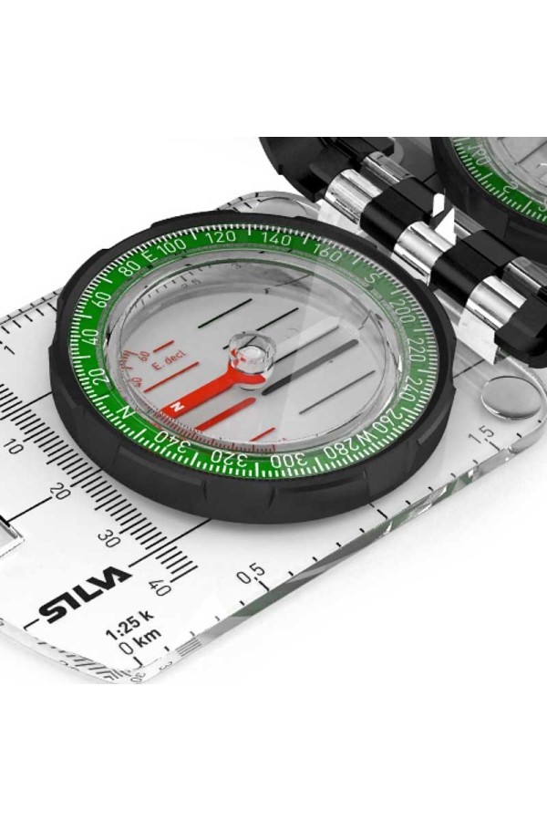 SILVA RANGER S : Boussole avec miroir de visée - Cadran en gros plan