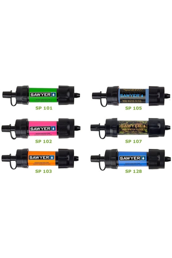 MINI SAWYER : 6 différentes couleurs de filtre - Marque SAWYER.